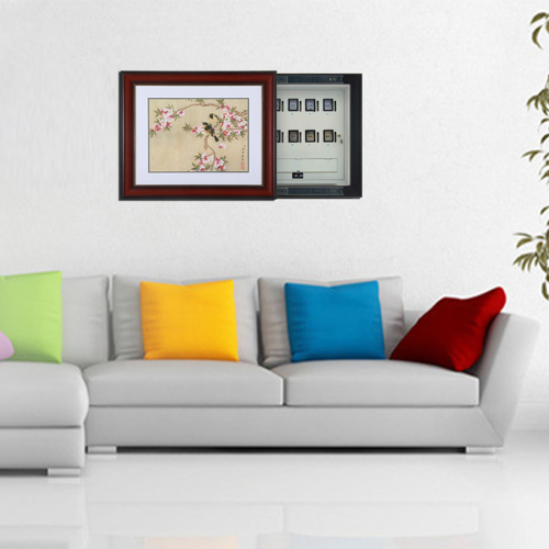 小尼宅配推拉式電表箱裝飾畫 特價(jià)有框壁畫帶有機(jī)玻璃古典花鳥畫